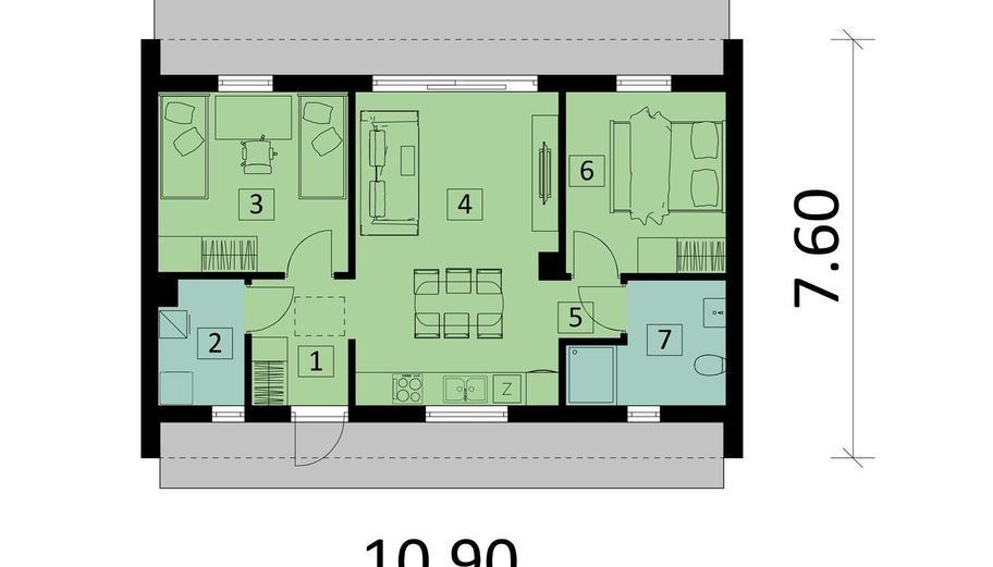 Projekt domu Ka185 Sz