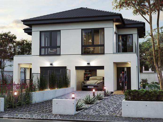 Projekt domu Ka284 (dwulokalowy / bliźniak)