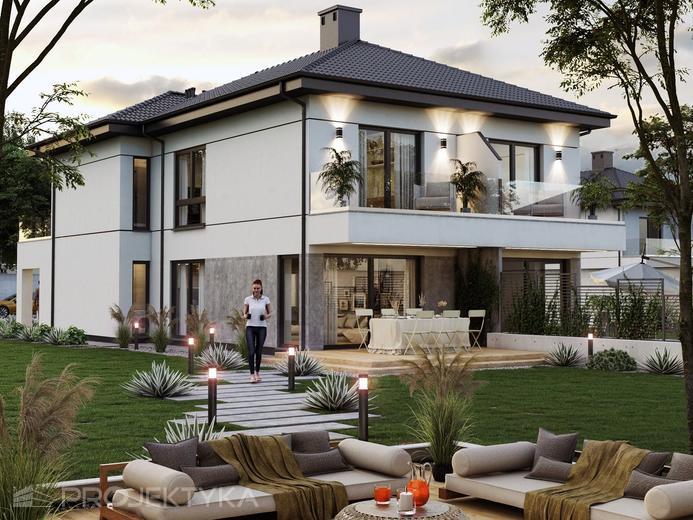 Projekt domu Ka284 (dwulokalowy / bliźniak)