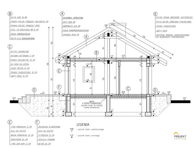 Projekt domu L-239 mur