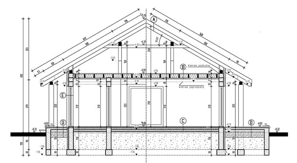 Projekt domu L-241 mur