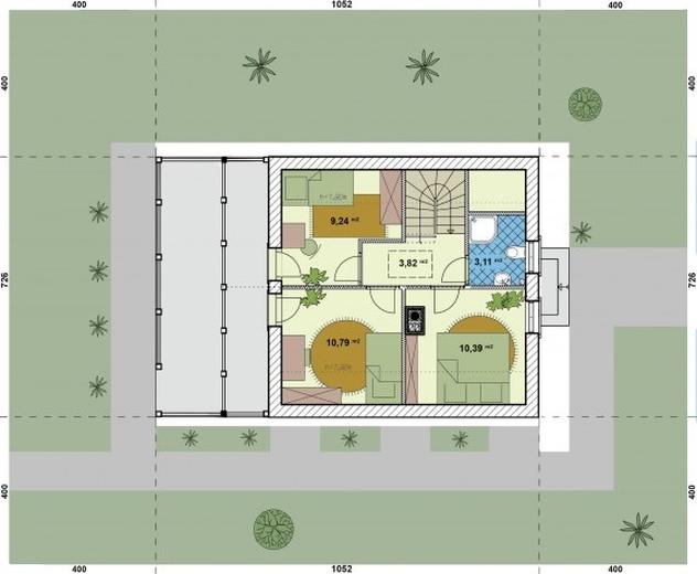 Projekt domu L-242 mur