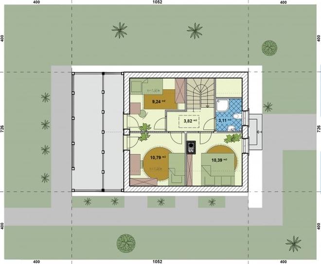 Projekt domu L-242 mur