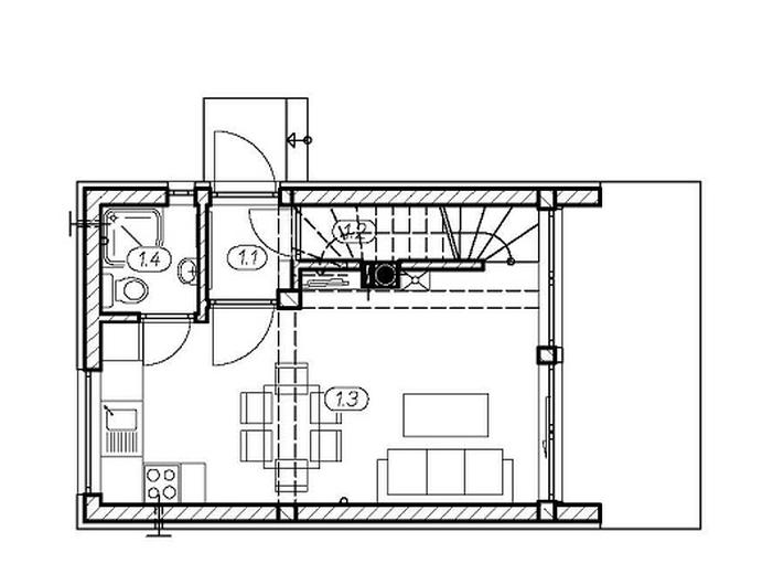 Projekt domu L-302 mur