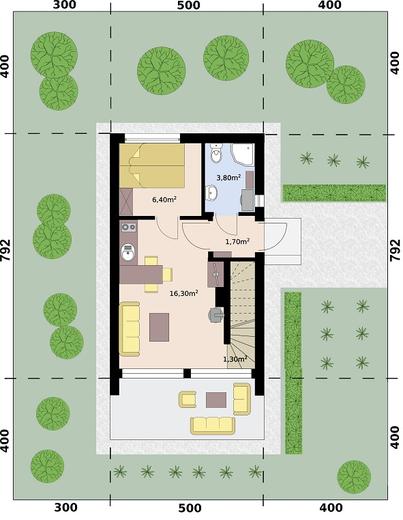 Projekt domu L-302 plus 
