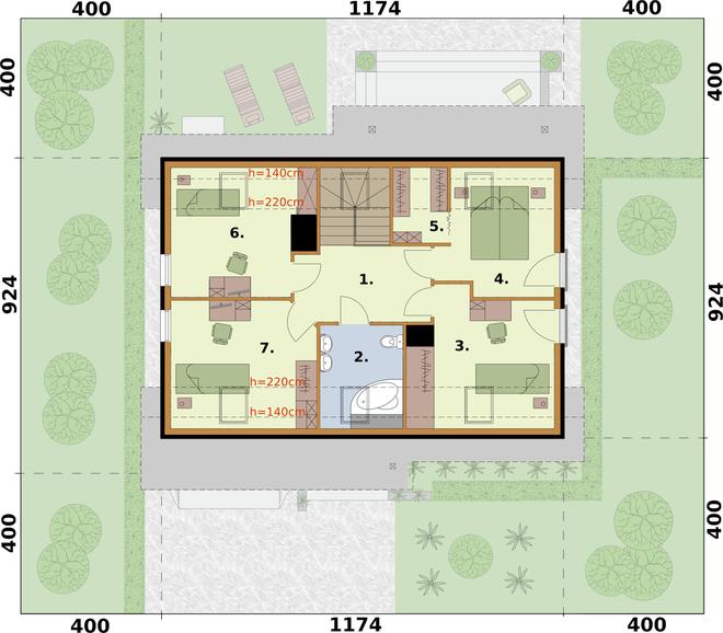 Lamia 4 szkielet drewniany