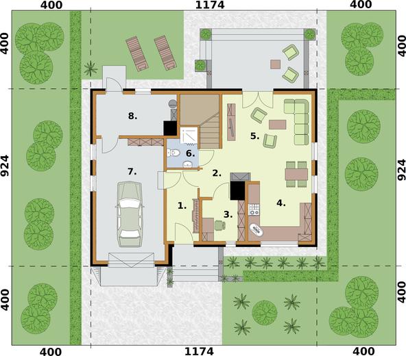 Lamia 4 szkielet drewniany