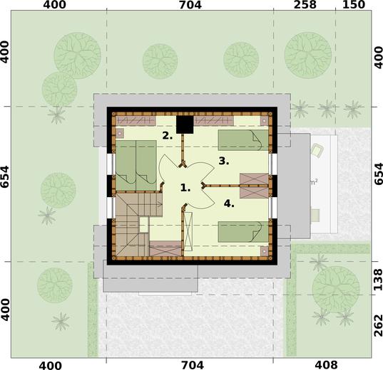 Orlean 7 C szkielet drewniany