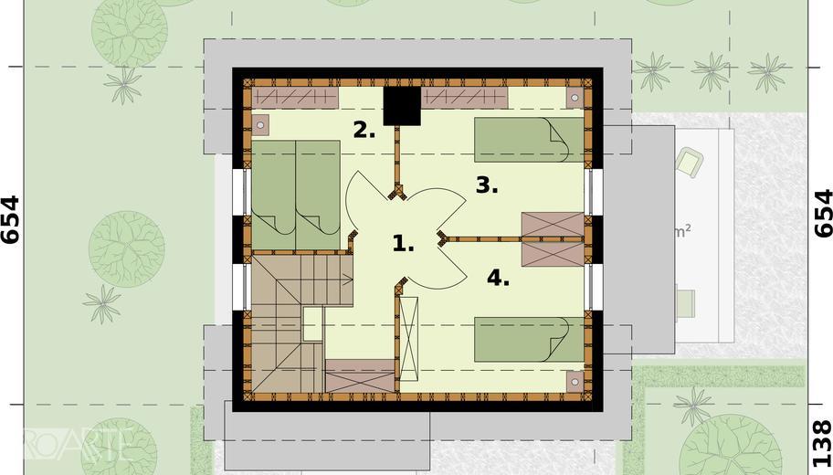 Orlean 7 C szkielet drewniany