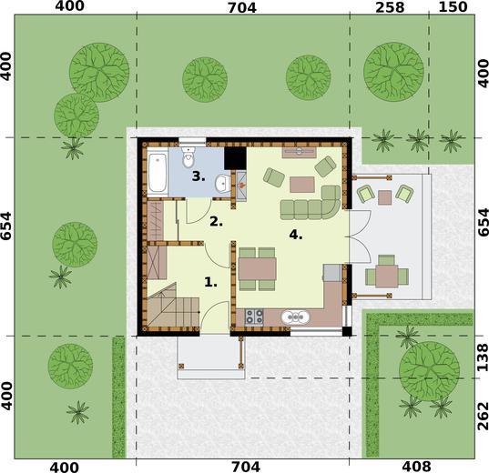 Orlean 7 C szkielet drewniany