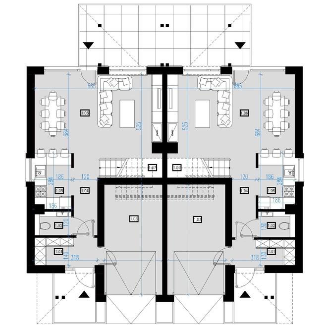 Projekt domu AI04 (bliźniak)