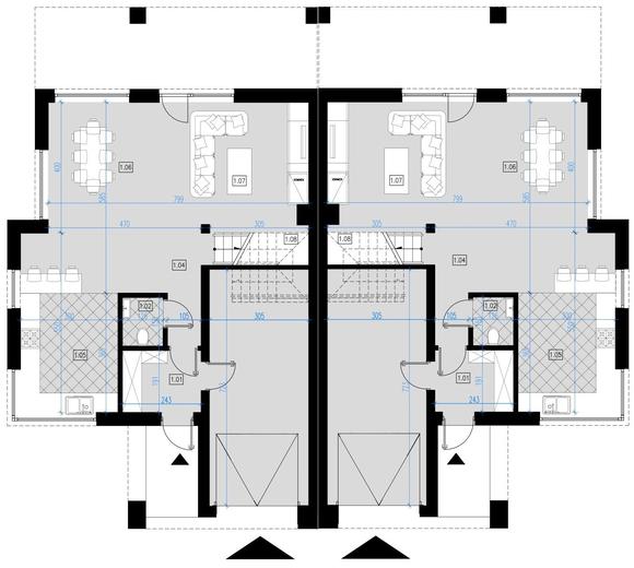 Projekt domu AI05 (bliźniak)