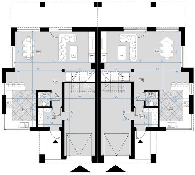 Projekt domu AI05 (bliźniak)