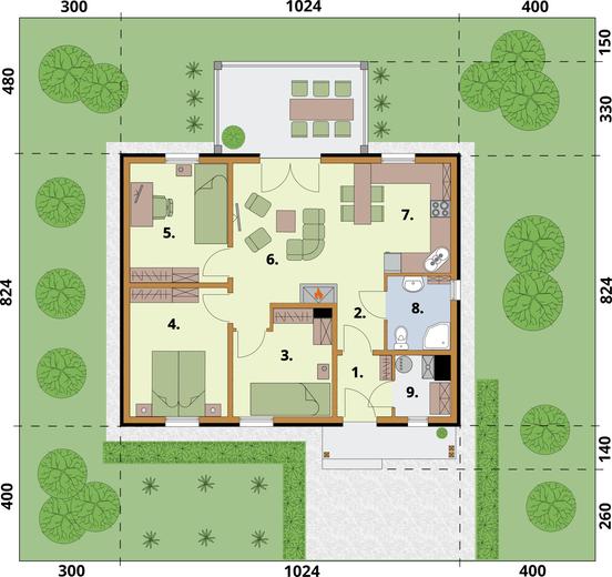 Pego C szkielet drewniany