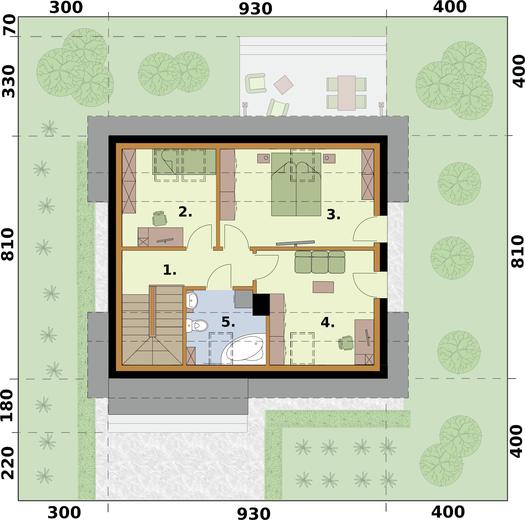 Sevilla 3 szkielet drewniany