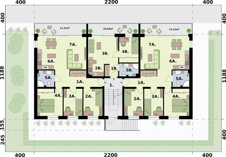 Budynek mieszkalny, wielorodzinny SAN PEDRO 2 (z garażami)