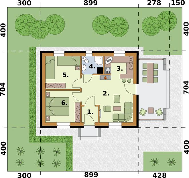 Toronto C szkielet drewniany