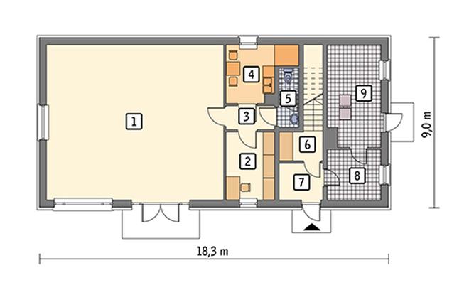 Budynek usługowy z częścią mieszkalną U16