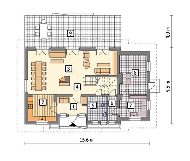 Budynek mieszkalny (agroturystyczny, całoroczny) U22