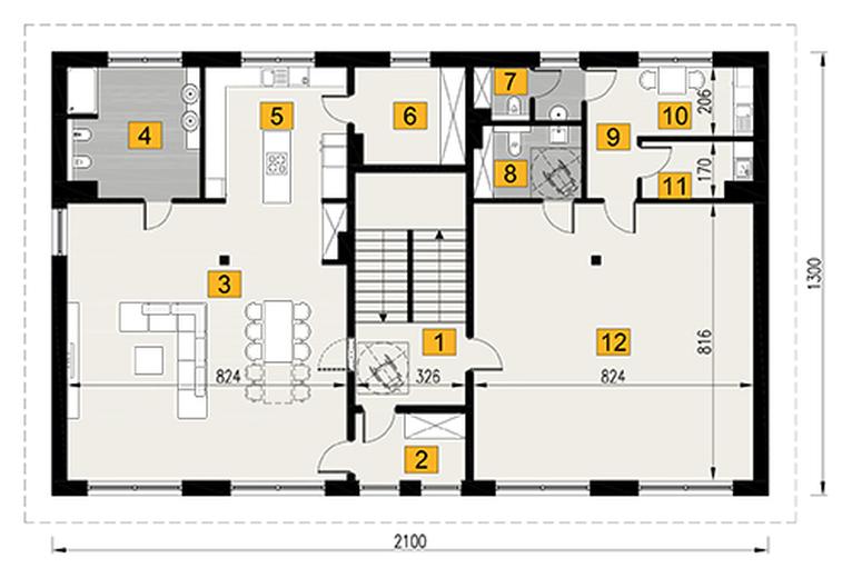 Budynek usługowy z częścią mieszkalną U35