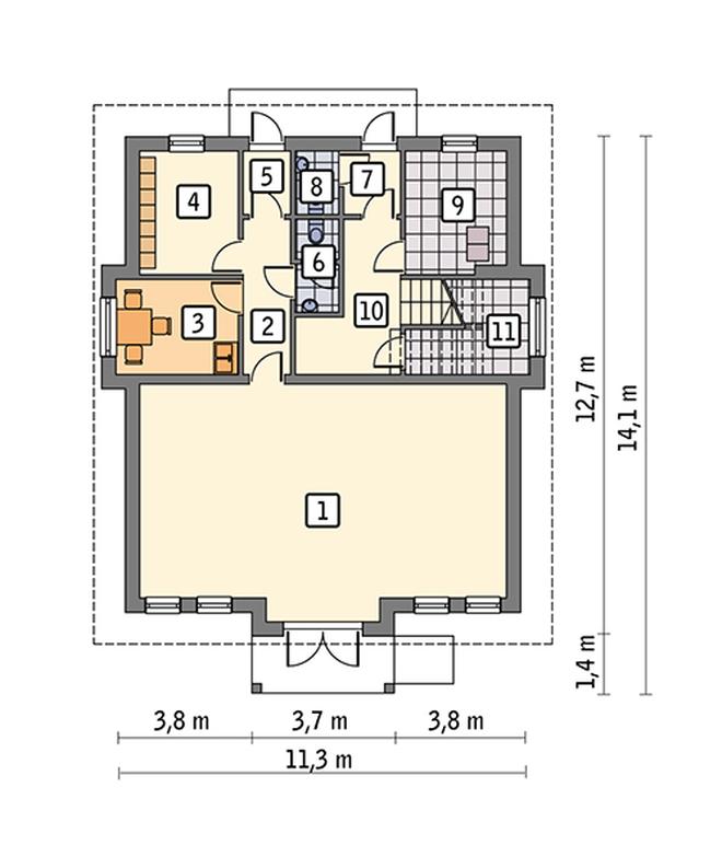 Budynek usługowy z częścią mieszkalną (pokoje gościnne) UC42
