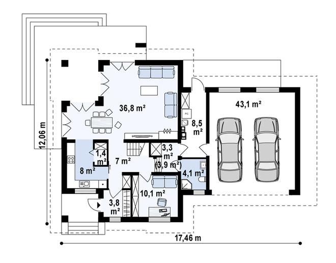 Projekt domu Z284 GP2