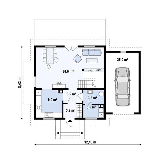 Projekt domu Z4 D bl GP