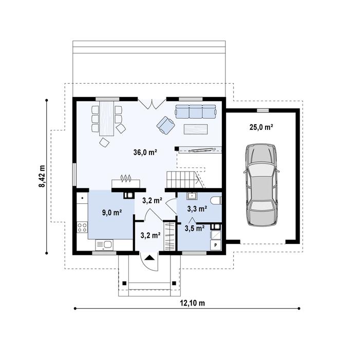Projekt domu Z4 D bl GP