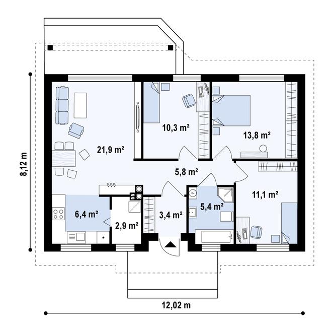 Projekt domu Z7 D 35