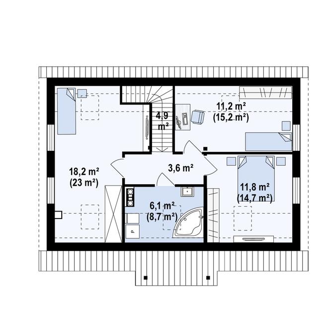 Projekt domu Z12 D P h+