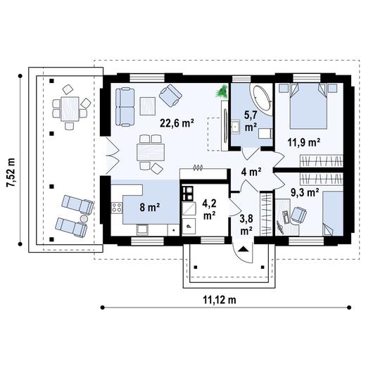 Projekt domu Z12 D ztb