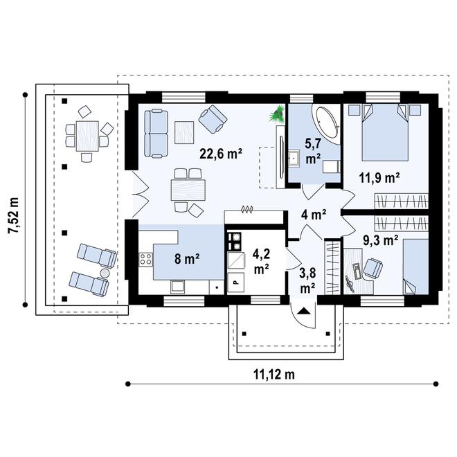 Projekt domu Z12 D ztb