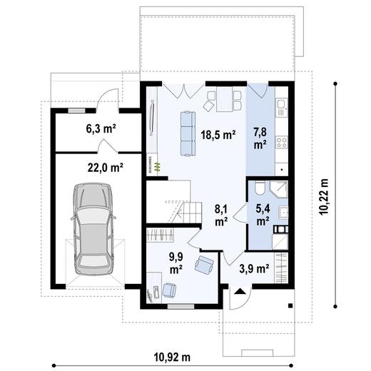 Projekt domu Z38 D GL