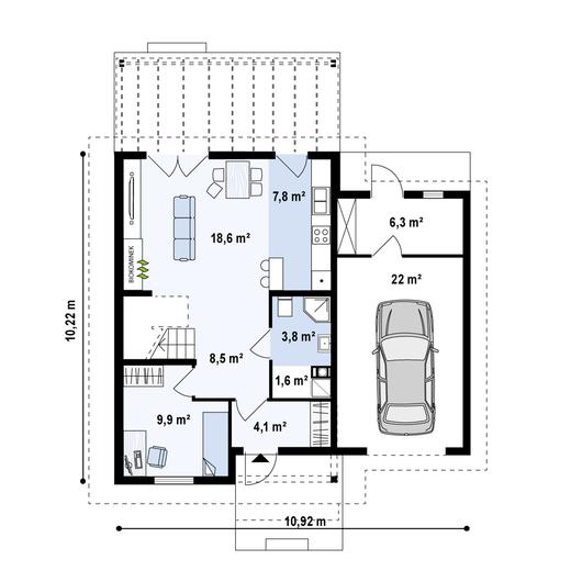 Projekt domu Z38 D GP