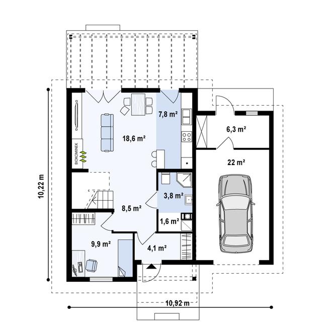 Projekt domu Z38 D GP