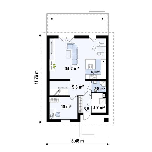 Projekt domu Z38 plus
