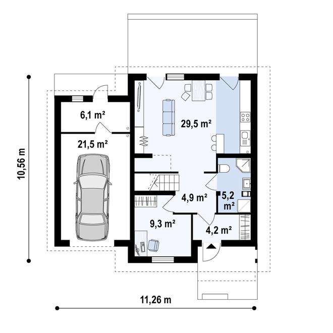 Projekt domu Z38 stu GL