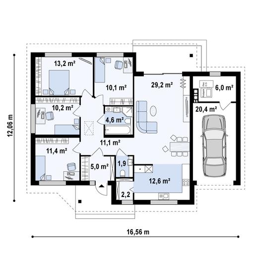 Projekt domu Z41 A GP
