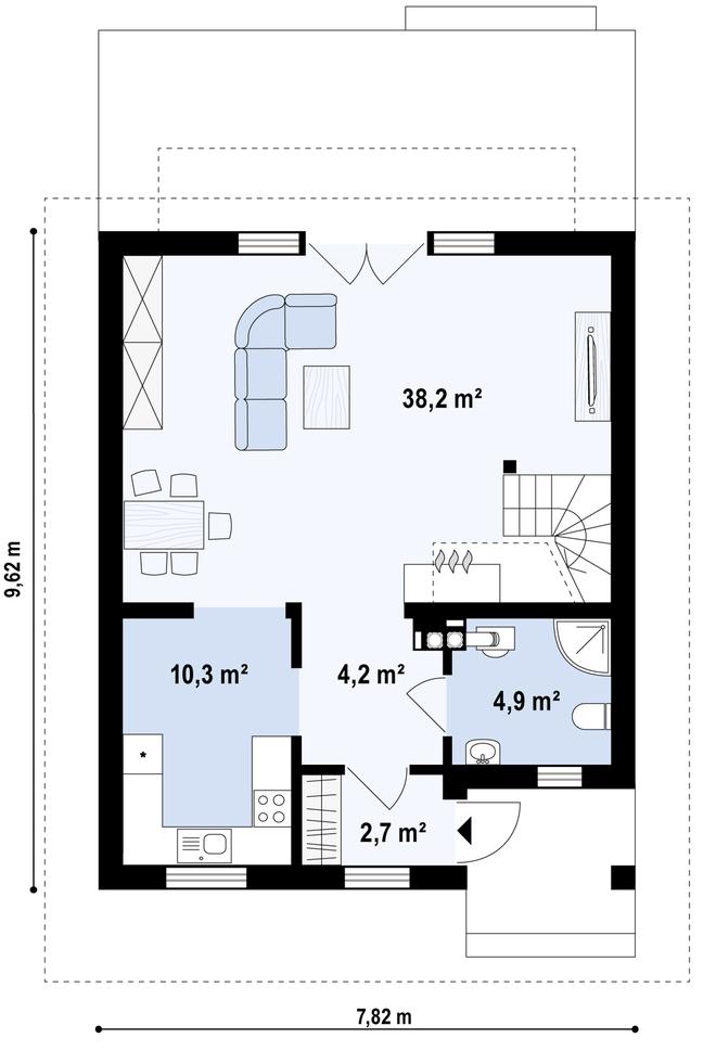 Projekt domu Z45 A D