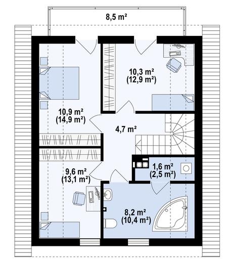 Projekt domu Z45 A D