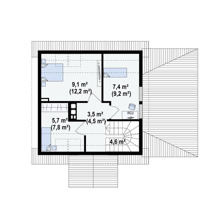 Projekt domu Z57 D h +