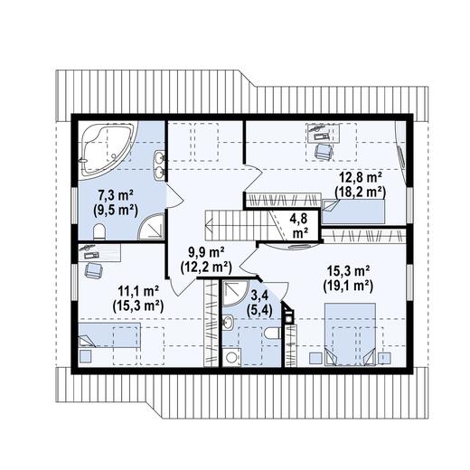 Projekt domu Z66 D zp
