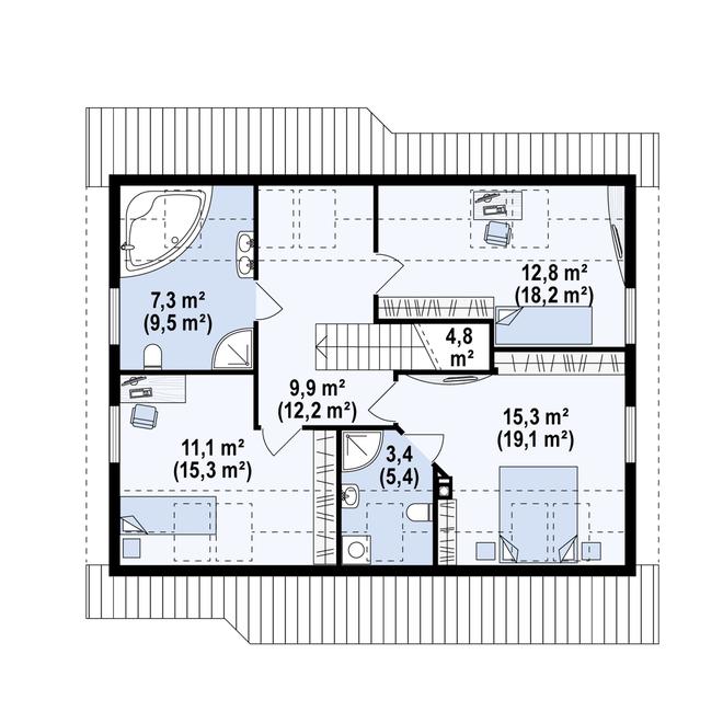 Projekt domu Z66 D zp