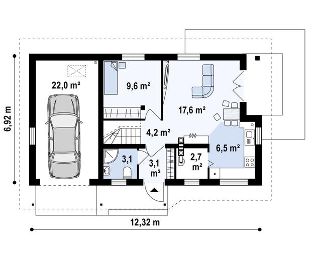 Projekt domu Z71 D GL