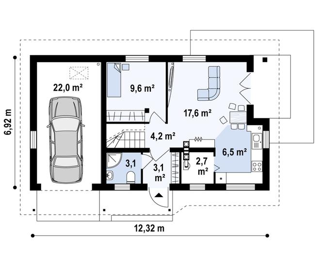 Projekt domu Z71 D GL