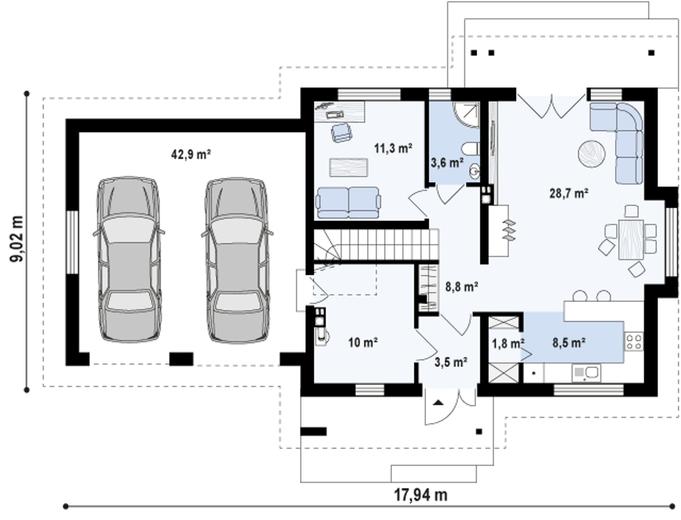 Projekt domu Z92 GL2