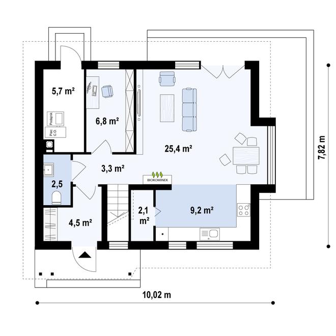 Projekt domu Z101 D h+