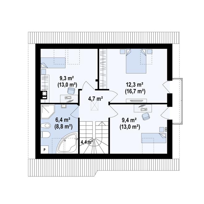 Projekt domu Z101 D h+