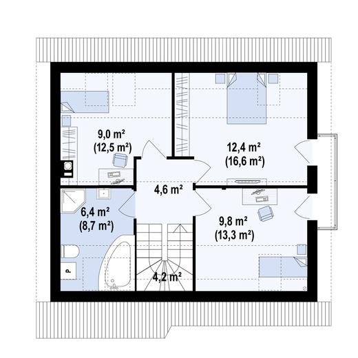 Projekt domu Z101 h+
