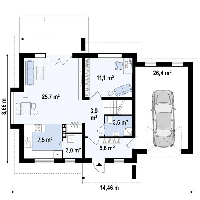 Projekt domu Z102 GP